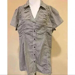 Motherhood Maternity PinStripes Button Down Career